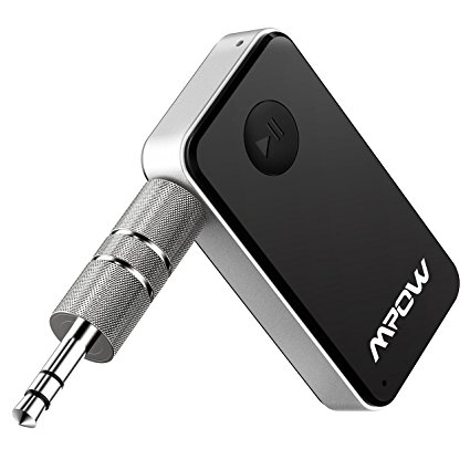 Mpow Bluetooth Receiver, Streambot Bluetooth Adapter & Hands-Free Car Kits, Mini Wireless Music Adapter for Home/Car Stereo Audio System,Black