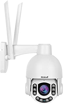 5MP PTZ WiFi Camera Outdoor, Super HD IP Camera, 5X Zoom Security Camera, 200ft Night Vision, 2-Way Audio, Motion Detection Alarm, IP66 Waterproof, Support ONVIF, 128G SD Card Slot, Auto-Tracking