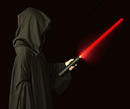 Galaxy FIRE Light Sword – DELUXE RED light-up Saber Sword with an authentic power up and down humming sound, added durability and gift ready packaging. Red Light Saber