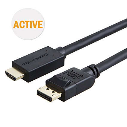 Active DP to HDMI, CableCreation 10 Feet DisplayPort to HDMI Cable, Support Eyefinity Multi-screen, 4K & 3D Audio/Video Converter, 3M / Black