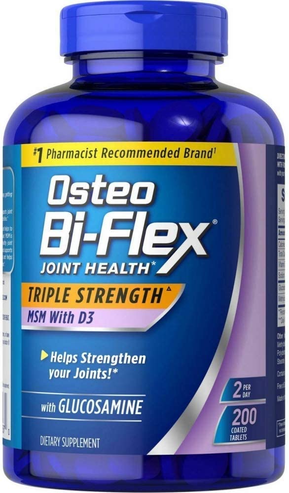 Osteo Bi-Flex with MSM 1500mg & Vitamin D3 1000mg 200ct.