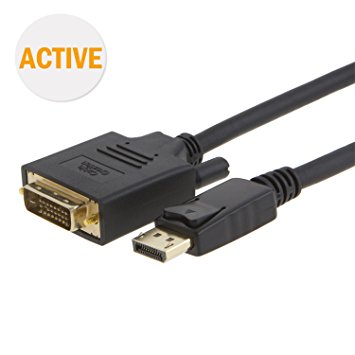 CableCreation Active DisplayPort to DVI Cable, DP to DVI-I, Eyefinity Multi-Screen Support,Black (6ft/1.8M)