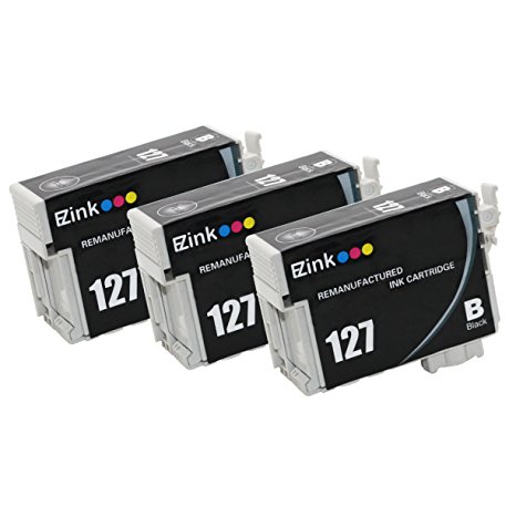 E-Z Ink (TM) Remanufactured Ink Cartridge Replacement For Epson 127 Extra High Yield Black (3 Pack) T127120