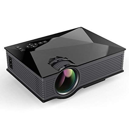 Abdtech Wireless LED Mini Projector 1200 Lumens Multimedia Home Theater projectors Support Iphone6/6S Ipad mini/air connecting