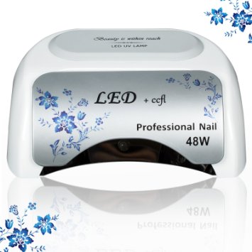 Lightimetunnel848248w UV Nail Lamp CCFL LED Nail Dryer Light for Curing Nails Gel Polish with Timer