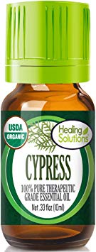 Organic Cypress Essential Oil (100% Pure - USDA Certified Organic) Best Therapeutic Grade Essential Oil - 10ml