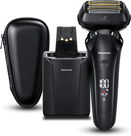 Panasonic ES-LS9A Wet & Dry 6-Blade Electric Shaver for Men - Precise Clean Shaving with Cleaning & Charging Stand