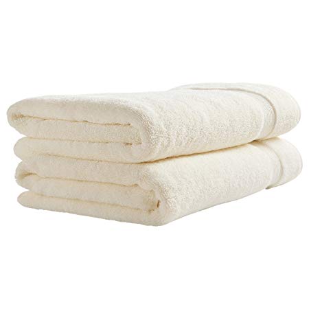 Rivet Classic Supima Cotton Bath Towels, 2-Pack, Egret White