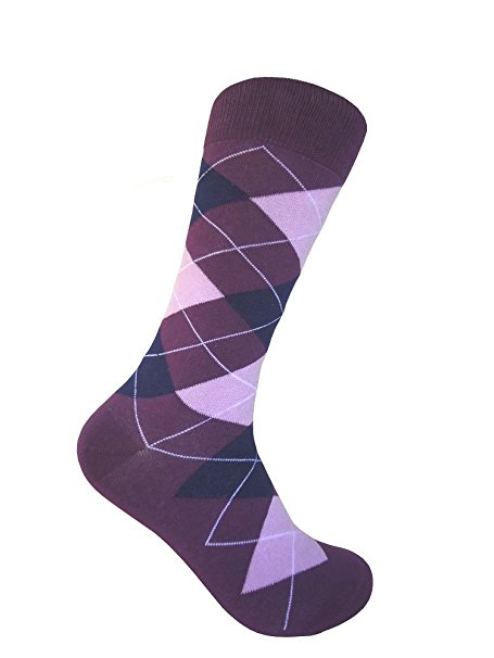 Men's Purple Dress socks,One size fits most men; Sock Size 10-13.
