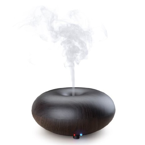 New Version VicTsing Electric Ultrasonic Humidifier Aroma Diffuser Aromatherapy Essential oil Diffuser Cool Mist Humidifier Enjoy Aromatherapy Experience with Your Favorite Scented Essential Oils - Dark Brown