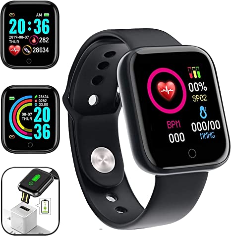 Smart Watch, Sport Smartwatch, Message Call Reminder Smart Watch for Men Women Kids, Compatible for Men Women Kids