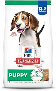 Hill's Science Diet Puppy, Puppy Premium Nutrition, Dry Dog Food, Lamb & Brown Rice, 12.5 lb Bag