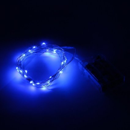 BINZET 10ft 30 LEDs Blue Starry Starry Light String Light 3xAA Battery Powered Flexible Indoor String Lights Wedding Party Light