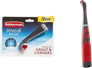 Rubbermaid Reveal Power Scrubber, Grout & Tile Bathroom Cleaner | Pointed Grout Scrubber Head