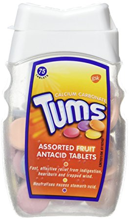 Tums Assorted Fruit Antacid Tablet, 75 Tablets