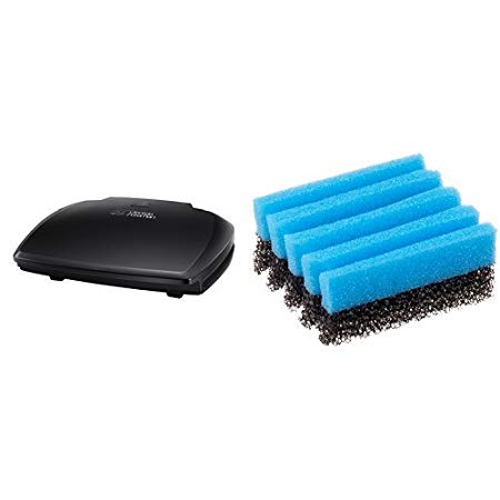 George Foreman Entertaining 10-Portion Grill 23440 - Black & George Foreman Cleaning Sponge 12207 - Blue, Pack of 2