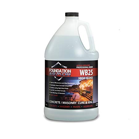 1 GAL. Armor WB25 Water Based High Gloss Acrylic Cure and Seal for New Concrete, and Existing Concrete and Pavers
