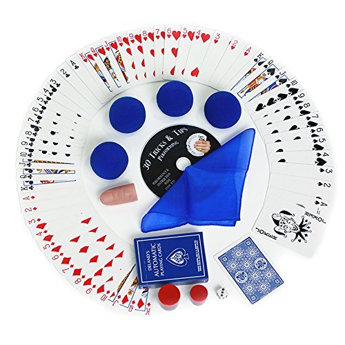 Magic Makers 100  Tricks Complete Kit: Everything Today’s Magician Needs! (Deland’s Automatic Deck, Sponge Balls, Thumb Tip, Silk, Magic Makers Crazy Cube, and Two Dvds with Hours of Instruction)