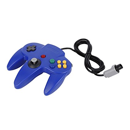 Game Controller,OCDAY Game Controller Joystick for Nintendo 64 N64 System Deep Blue Pad Mario Kart