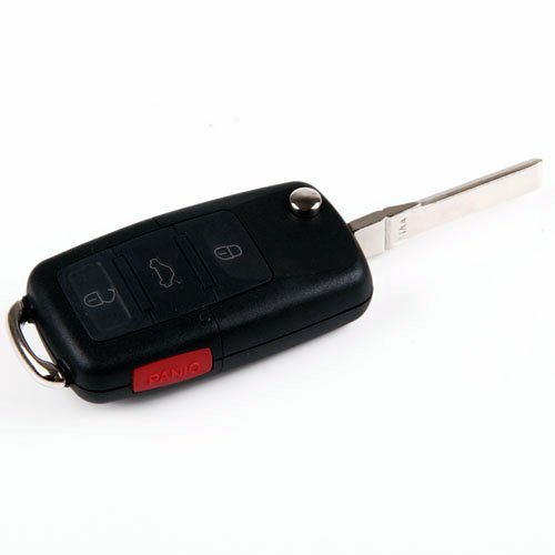 Replacement Keyless Entry Modify Uncut Folding Flip Remote Key Shell Case for Vw 2006 2007 2008 2009 2010 2011 VOLKSWAGEN Rabbit 4 Buttons