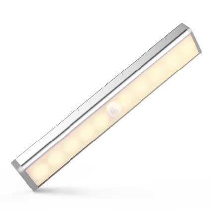InnoGear Under Cabinet Lighting Counter Closet Light Motion Sensor Detector Magnetic Stick-on Tap Lights Battery Powered (Warm White)