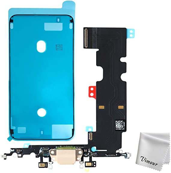 Vimour OEM USB Charging Port Dock Connector Flex Cable with Microphone Replacement for iPhone 8 Plus 5.5 Inches (Rose Gold)