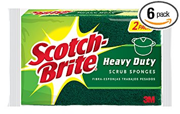 Scotch-Brite Heavy Duty Scrub Sponge, 2-Sponges/Pk, 6-Packs (12 Sponges Total)