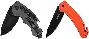 Kershaw Shuffle DIY Compact Multifunction Pocket Knife (8720), 2.4 Inch 8Cr13MoV Steel Blade with Black Oxide Coating, Every Day Utility Knife with Carbon Strength and High Tech Function, 3.5 oz.,Gray