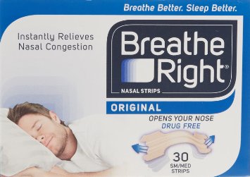 Breathe Right Nasal Srips - Regular, Natural, Pack of 30