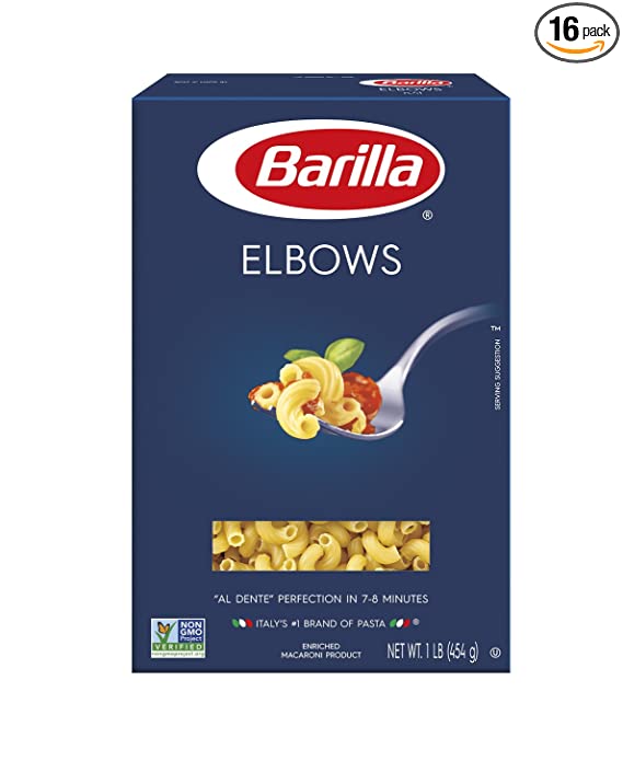 Barilla Pasta, Elbows, 16 Ounce (Pack of 16)