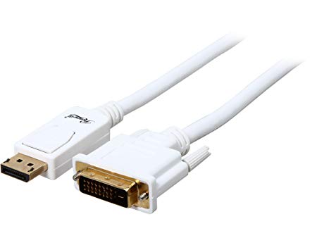 Rosewill 3-Feet 28AWG DisplayPort to DVI Cable, White (RCDC-14005)