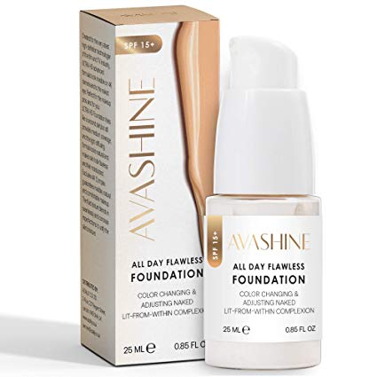Avashine Foundation Cream,Color Changing Foundation,Liquid Foundation,Covering Imperfections Liquid Complete Foundation Cover,Color Changing Flawless