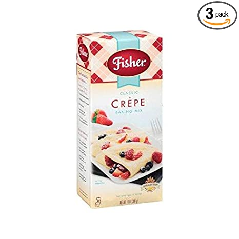 Fisher All Natural Classic Crepe Mix, 14 Ounces, Pack of 3