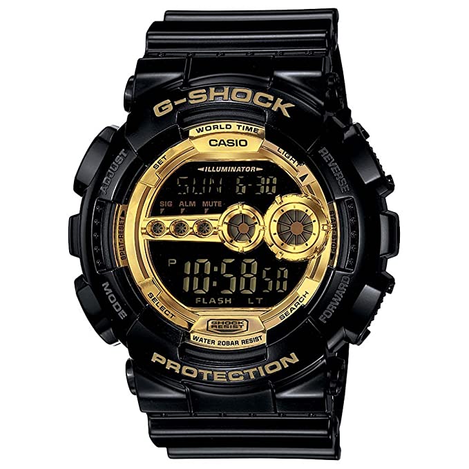 Casio G-Shock Digital Gold Dial Men's Watch - GD-100GB-1DR (G340)