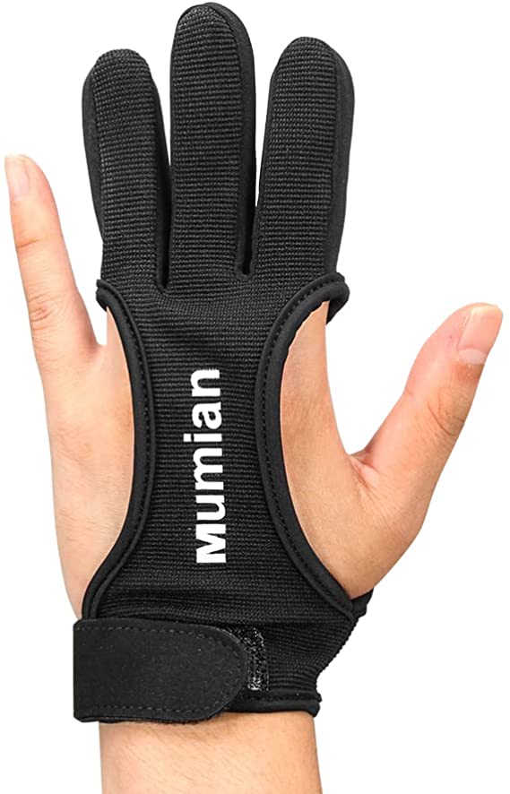 Mumian Archery Glove,Protective Leather Gloves for Recurve Bow and Compound Bow Men and Women,Finger Tab for Hunting Bow with Archery Equipment and Protective Gear Accessories