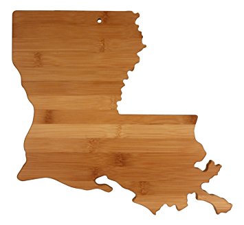 Totally Bamboo State Cutting & Serving Board, Louisiana, 100% Bamboo Board for Cooking and Entertaining