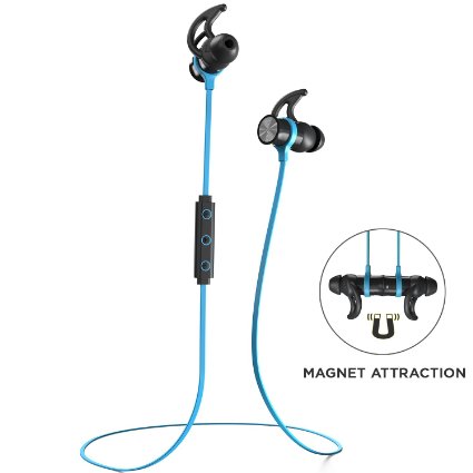 Phaiser BHS-730 Bluetooth Earbuds Runner Headset Sport Earphones with Mic and Lifetime Sweatproof Warranty - Wireless Headphones for Running, Oceanblue