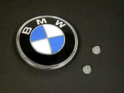 BMW e31 e53 e65 rear hatch trunk Emblem KIT  clips OEM deck lid roundel badge