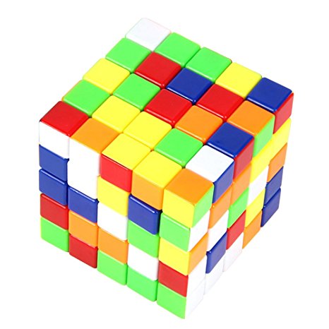 QIYI 5×5×5 stickerless Professional Speed Magic Cube Twisty Magic Puzzle(1piece),Children's Educational Toy