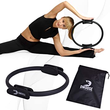 DMoose Fitness Pilates Ring 14-inch for Full Body Toning–Upper Body, Lower Body, Abs, Chest Power Resistance Circle Rings for at Home Body Sculpt Resistance Training