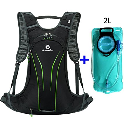 Hydration Backpack with 2 Liter Water Hydration Bladder, SUNSEATON Waterproof Cycling Hydration Pack
