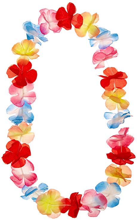 Hawaiian Garland, Silk Flowers - Multi Colour