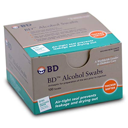 Becton Dickinson 326895 Alcohol Swabs, Soft, Non-Sterile (Case of 1200)