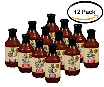 PACK OF 12 - G Hughes Smokehouse Sugar Free Hickory Flavored BBQ Sauce, 18 oz