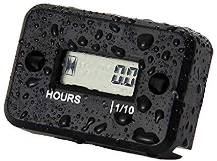 Nine Rong Inductive Hour Meter or Lawn Mower, Motorcycle,ATV,Ski,Snowmobile,Inboards and Outbard Pumps (Black)