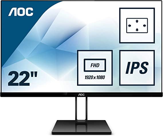 AOC 22V2Q 21.5" IPS LED Full HD (1920x1080) Freesync 75Hz monitor (HDMI, DisplayPort) - Black