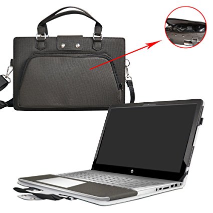 ENVY 13 Case,2 in 1 Accurately Designed Protective PU Leather Cover   Portable Carrying Bag For 13.3" HP ENVY 13 13-ad000 Series Laptop(Not fit ENVY 13 13-d000/13-ab000 Series),Black