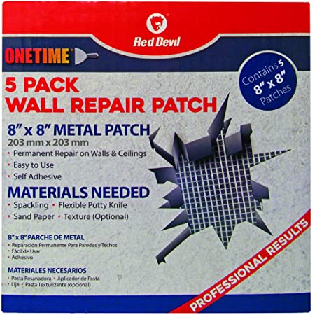 Red Devil 1219 ONETIME Wall Repair Patch, 8 inch, Steel