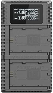 Nitecore USN4 Pro NP-FZ100 dual slot USB Sony charger LCD
