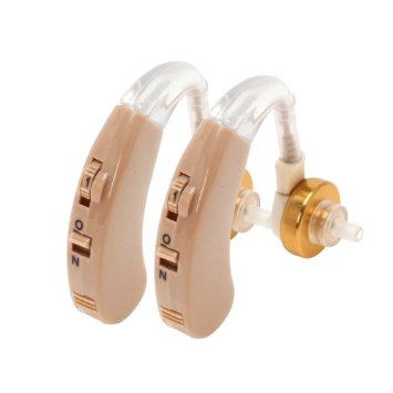 Hearing Amplifier BTE Behind The Ear Aid Adjustable Digital Volume Control Sound Amplifier Pair